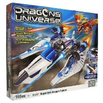 Mega Bloks Dragon Battle - ของเล่นเครื่องบินรบและมังกร