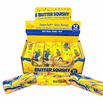 RAGE - สกุชชี่เนย SQUISHY BUTTER - ลายมัดย้อม TIE DYE - คืนตัวช้า SLOW RISING - ขนาด 13x4x4 ซม. - ในกล่องดีสเพลย์ (12 ชิ้น)
