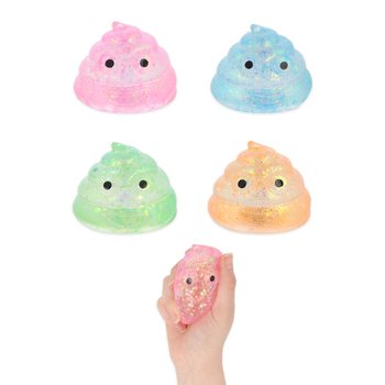 ของเล่นบีบอึ สควอชชี่ - ไส้ชูการ์เจลกากเพชร - คละสี - กล่องดิสเพลย์ (12 ชิ้น)