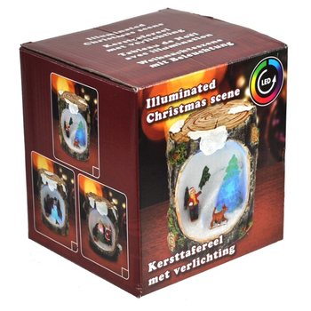 ฉากวันคริสต์มาสพร้อมไฟ LED (6 ชิ้น)