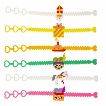 SINTERKLAAS - กำไลซิลิโคนสำหรับเด็ก (12 ชิ้น)
