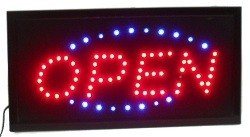 ป้ายไฟ LED ตกแต่งร้านค้า - OPEN 2 สี