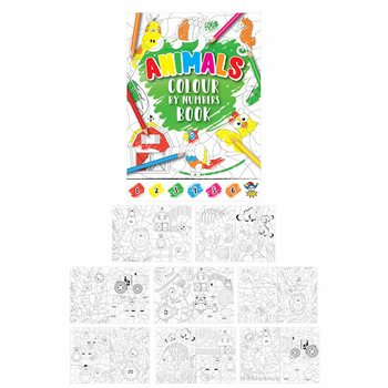 สมุดระบายสีตามตัวเลข - ลายสัตว์ (48 เล่ม)