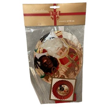 พัดตกแต่งเทศกาลซินเตอร์คลาส (Sinterklaas) ขนาด &Oslash;50 ซม. - พับเก็บได้ (6 ชิ้น)