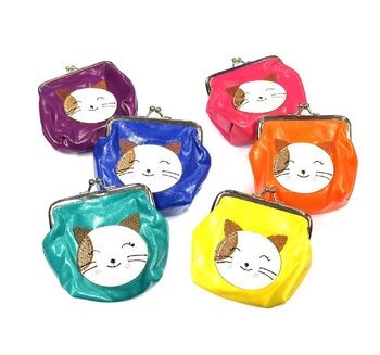 กระเป๋าสตางค์เด็ก คละสี ลายแมว (6 ชิ้น)