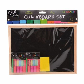 ชุดกระดานดำ CREA KIDS 29x21 ซม. พร้อมชอล์กและฟองน้ำ (12 ชิ้น)