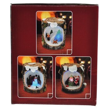 ฉากวันคริสต์มาสพร้อมไฟ LED (6 ชิ้น)