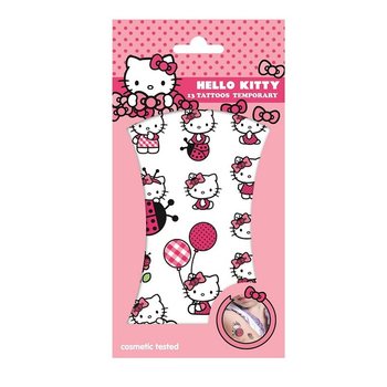 รอยสักชั่วคราว HELLO KITTY - ขนาด 20 x 10 ซม. (10 ชิ้น)