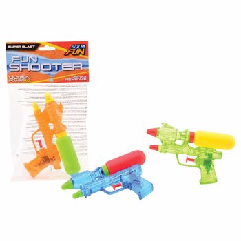 AQUA FUN - ปืนฉีดน้ำ ขนาด 16 ซม. - แพ็คการ์ดแขวน (12 ชิ้น)