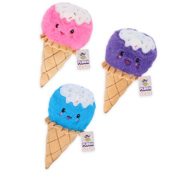 ตุ๊กตาไอศกรีมผ้าขนขนาดใหญ่ - 25 ซม. - คละสี (แพ็ค 12 ชิ้น)