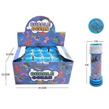 ที่เป่าฟองสบู่ ลายสัตว์ทะเล 25 มล. พร้อมกล่องโชว์ (24 ชิ้น)