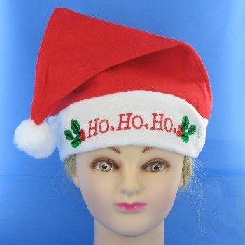 หมวกคริสต์มาสมีไฟ "HO HO HO" (12 ชิ้น)