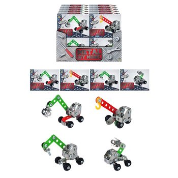 ชุดประกอบรถก่อสร้างโลหะ DIY - ในกล่องโชว์ (24 ชิ้น)