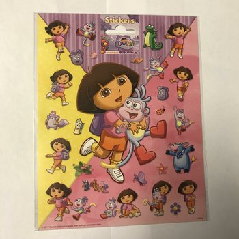 แผ่นสติกเกอร์ Dora ขนาดใหญ่, 20x16 ซม. (10 แผ่น)