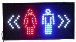 ป้ายไฟ LED ทางไปห้องน้ำ - ป้ายโฆษณา TOILET
