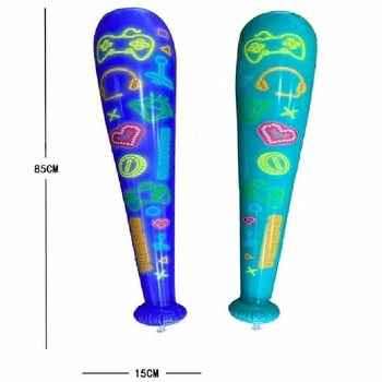 กระบองเป่าลมลายเกมเมอร์ขนาดใหญ่ - ยาว 85 ซม. - คละสี (12 ชิ้น)