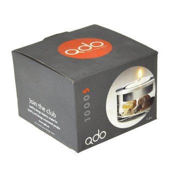QDO - ที่วางเทียนทีไลท์สแตนเลสและแก้วสุดหรู (1 ชิ้น)