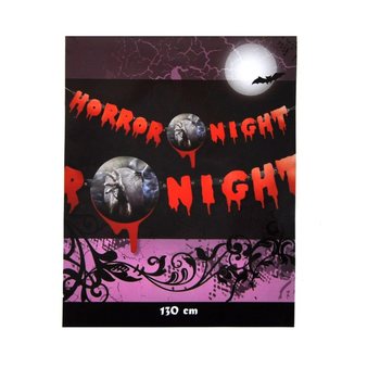 ธงราวตัวอักษร "HORROR NIGHT" 130 ซม. (2 ชิ้น)