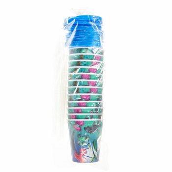 แก้วน้ำ / แก้วไอศกรีมพร้อมหลอด &ndash; ลายสัตว์ทะเล (12 ชิ้น)