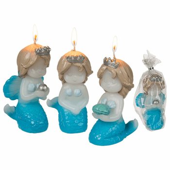 **ราคาถูกที่สุด** เทียนนางเงือก / MERMAID ในกล่องโชว์ (12 ชิ้น)