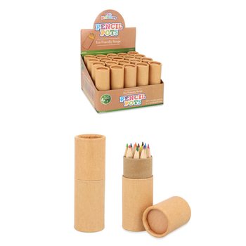ดินสอสี 12 แท่งในกล่องทรงกระบอก: รุ่น Eco Friendly - พร้อมกล่องโชว์ (20 ชิ้น)