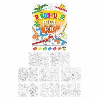 สมุดระบายสีตามตัวเลข - ไดโนเสาร์ (48 เล่ม)