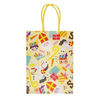 ถุงของขวัญกระดาษ - SINTERKLAAS - ขนาด 16x9x22 ซม. (12 ใบ)