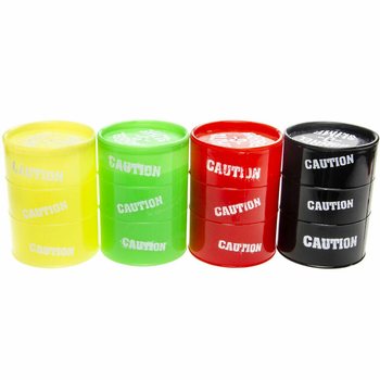 สไลม์หลากสีในถังจิ๋ว พร้อมกล่องโชว์ (12 ชิ้น)