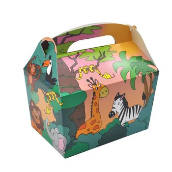 กล่องเมนูอาหาร แบบ: สัตว์ป่าจังเกิ้ล - ขนาด 18.5x12x19 ซม. - FOODBOX - KIDSBOX (24 ชิ้น)