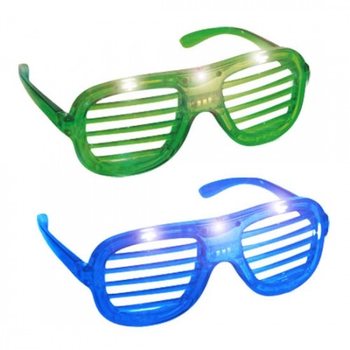 แว่นตาตะแกรงมีไฟ LED Shutter Shades (24 ชิ้น)