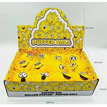 ลูกบอลพัฟเฟอร์ หน้าอารมณ์ - 10 ซม. - ในกล่องโชว์ (12 ชิ้น)