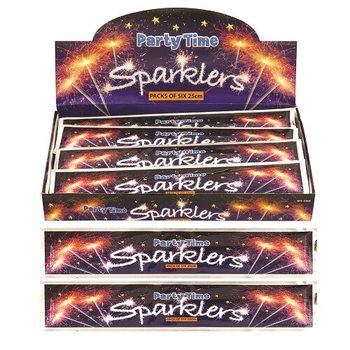 ชุดพลุไฟมือ (Sparklers) 6 ชิ้น, 25 ซม. (36 แพ็ค)