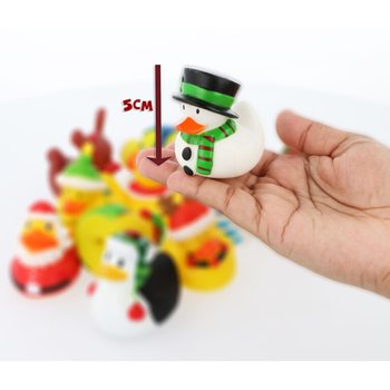 เป็ดอาบน้ำคริสต์มาส 6 ซม. (12 ตัว) - ของขวัญเทศกาล