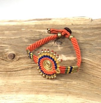 HANDMADE ORIGINALS กำไลข้อมือ แฮนด์เมด สีส้ม/น้ำตาล (1 ชิ้น)