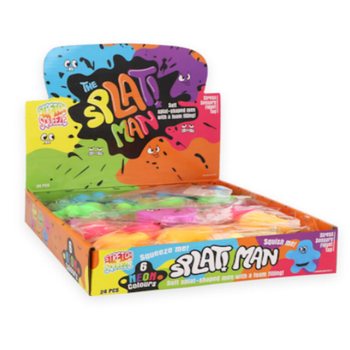 ตุ๊กตาบีบคลายเครียด SQUEEZY SPLAT MAN - คละสี - พร้อมกล่องโชว์ (24 ชิ้น)