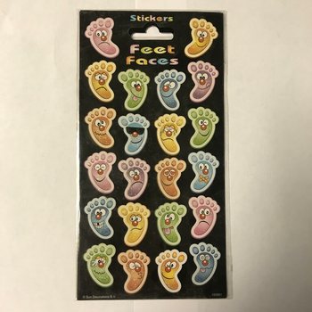 สติกเกอร์: Vrolijke Voeten / Feet Faces, ขนาด 20 x 10 ซม. (10 ชิ้น)