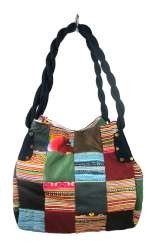 กระเป๋าผ้าต่อ Patchwork B-Fair ใบเล็ก สีดำ - งานแฮนด์เมด (1 ชิ้น)