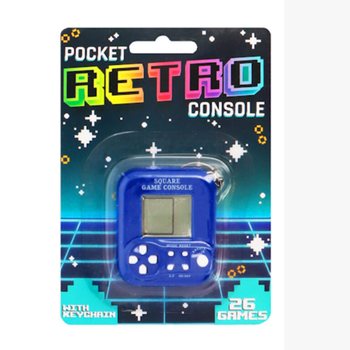 เครื่องเล่นเกมพกพาย้อนยุคพร้อมพวงกุญแจ - 26 เกม (6 ชิ้น)