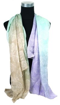 ผ้าพันคอสไตล์อิบิซา สีม่วงมิ้นท์ (1 ชิ้น)