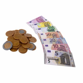 HOME SHOPPING - EURO เงินของเล่นและธฑบัตรบนการโด (6 ชิ้น)