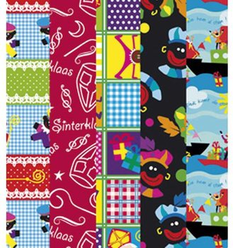 ม้วนกระดาษห่อของขวัญ ซินเตอร์คลาส (เซนต์นิโคลัส) 250 x 50 ซม. (5 ม้วน)
