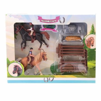 MY LOVELY HORSE - XL - ของเล่นม้า 2 ตัว พร้อมคอกม้าขนาดใหญ่ - ในกล่องของขวัญ (1 ชิ้น)