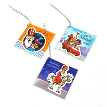 ป้ายห้อยของขวัญซินเตอร์คลาส (Sinterklaas) บรรจุกล่อง (ชุด 12 ชิ้น)