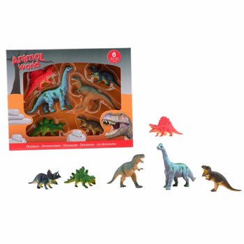 ANIMAL WORLD - ชุดของเล่นไดโนเสาร์ (6 ชิ้น)