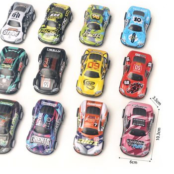 รถแข่งเหล็กไขลาน Pull Back ในถุงของขวัญ (24 ชิ้น)
