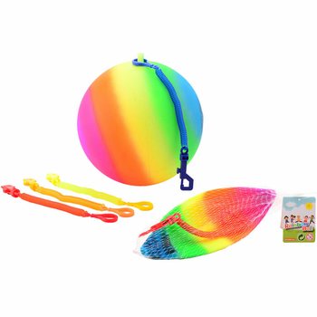 ลูกบอลสีรุ้งพร้อมเชือก / บันจี้บอล &Oslash;23 ซม. (36 ชิ้น)