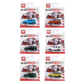 รถ 4x4 แบบดึงถอยหลังบนการ์ด (12 ชิ้น)