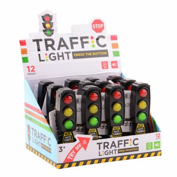 ของเล่นสัญญาณไฟจราจรพร้อมแสงและเสียง - ชุดโชว์ (12 ชิ้น)