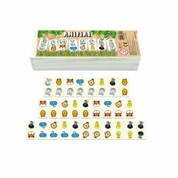 โดมิโนไม้ลายสัตว์ (10 ชิ้น)