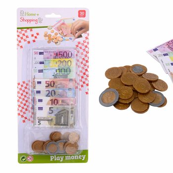 HOME SHOPPING - EURO เงินของเล่นและธฑบัตรบนการโด (6 ชิ้น)